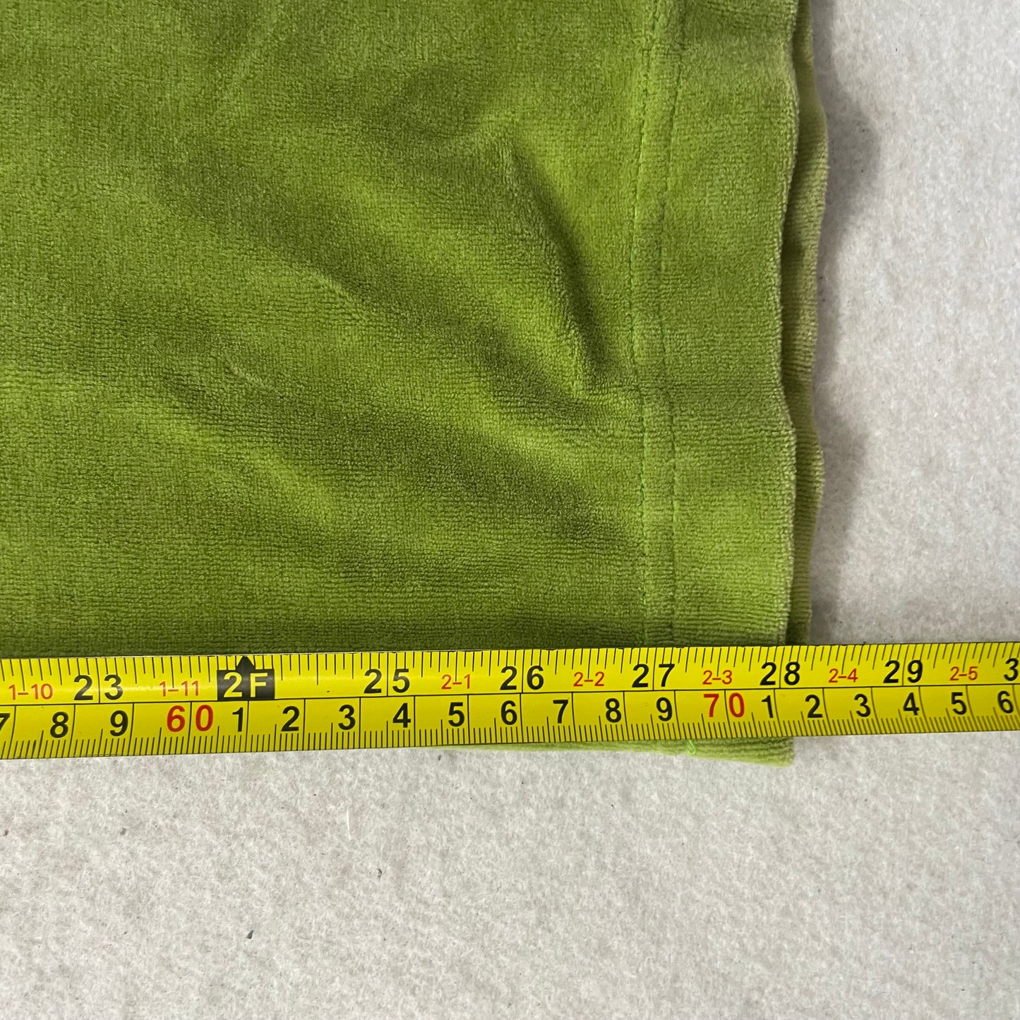 Juicy Couture Women's Apple Green Velour Flare Track Pant Rhinestone Logo Size P