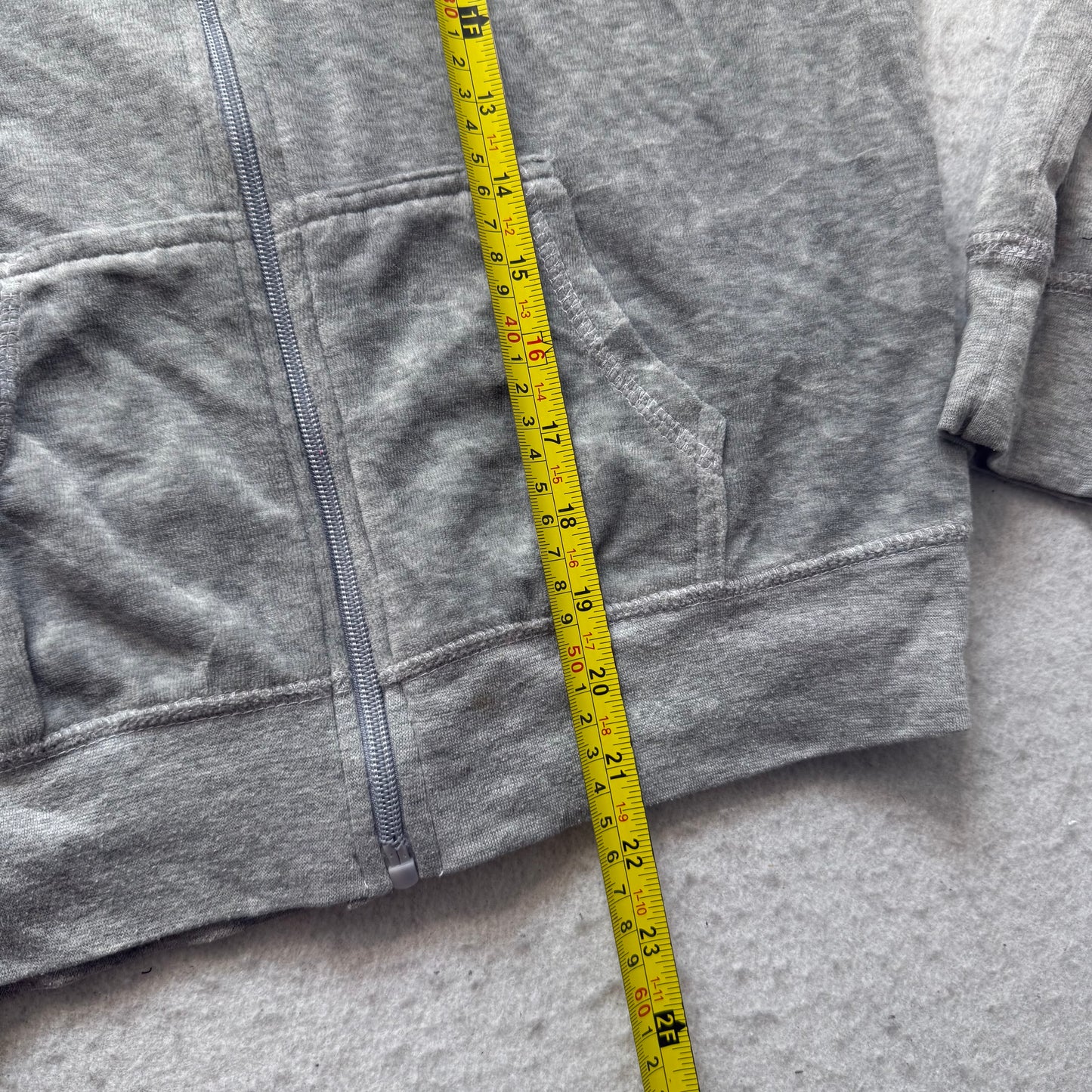 Juicy Couture Women's Gray Velour Zip-Up Hoodie Graphic Crown Logo Y2k Size M