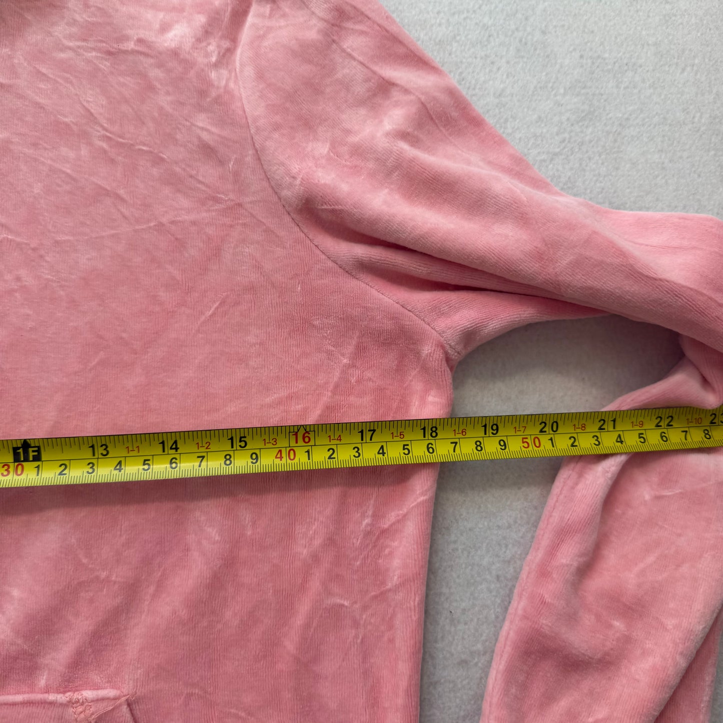 Juicy Couture Women's Pink Zip-Up Hoodie & Drawstring Pants Tracksuit Set Size L