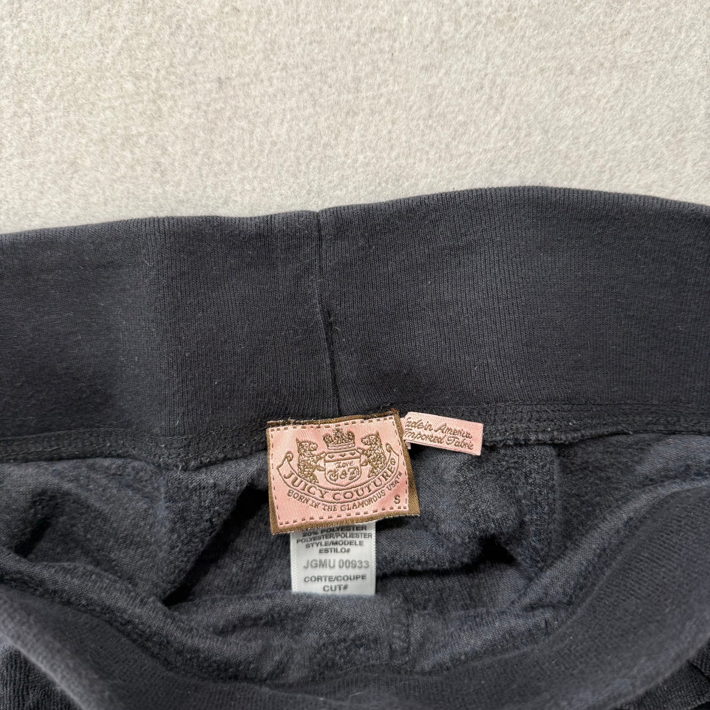 Vintage Juicy Couture Women's Black Velour Flared Track Pant Loungewear Size S
