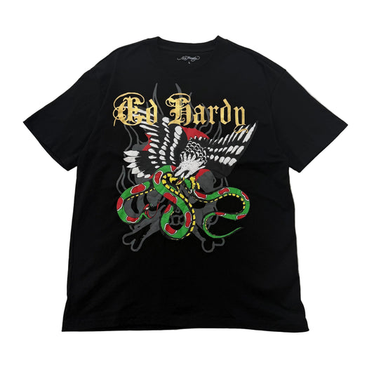 ED HARDY “Eagle Snake” BLACK GRAPHIC TEE