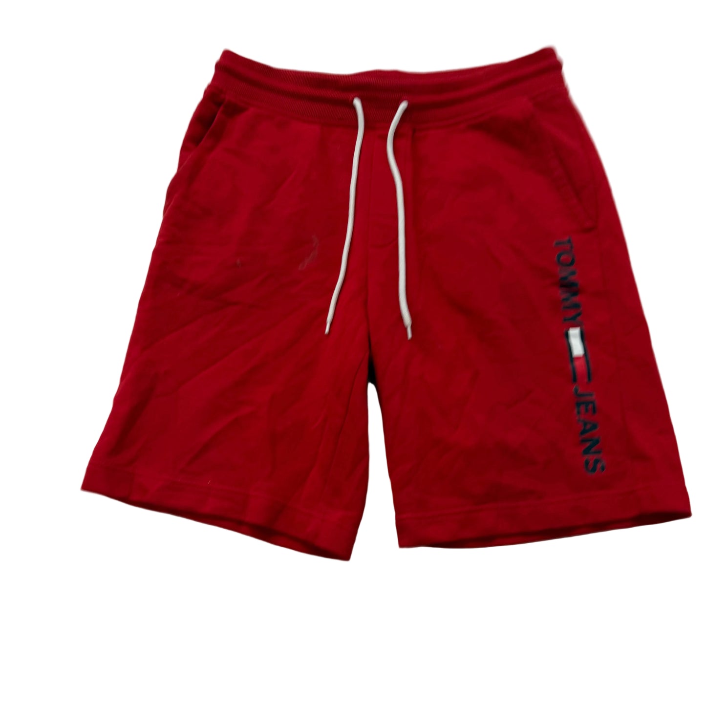 Tommy Hilfiger Men's Bright Red Cotton Lounge Shorts Slash Pockets Logo Size M