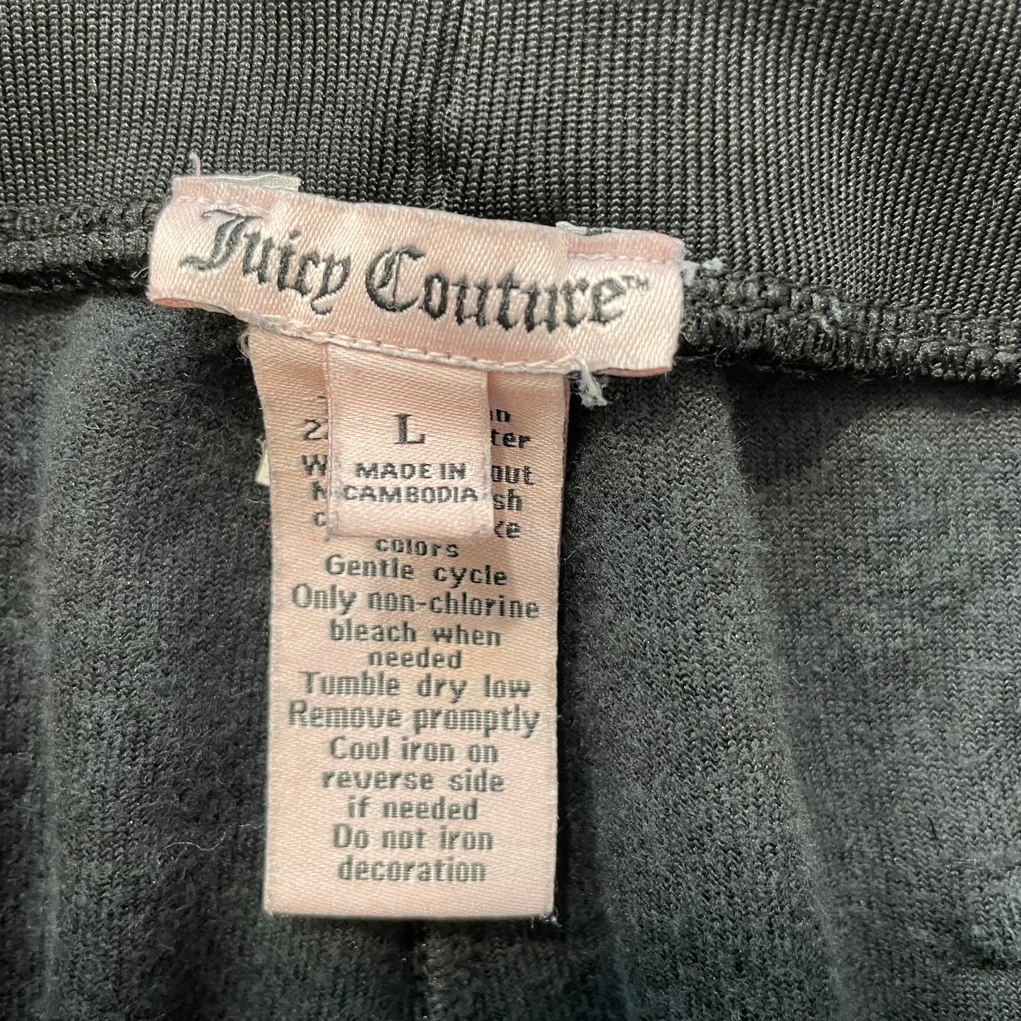 Juicy Couture Women's Black Velour Tracksuit Sets Graphic Hoodie & Pant Size S/L