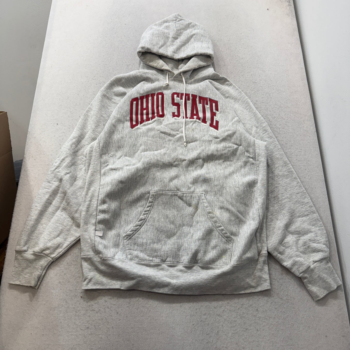 Vintage Crable Sportswear Ohio State Men's Heather Gray Hoodie Pockets Size 2XL