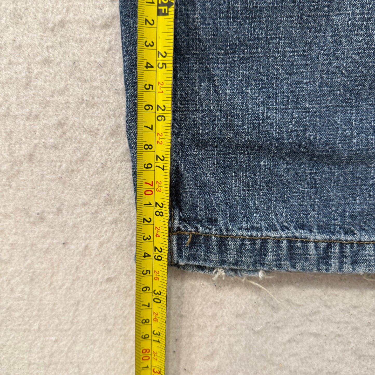 Anchor Blue Brand Men's Blue Wide Leg Carpenter Denim Jeans Workwear Size W34
