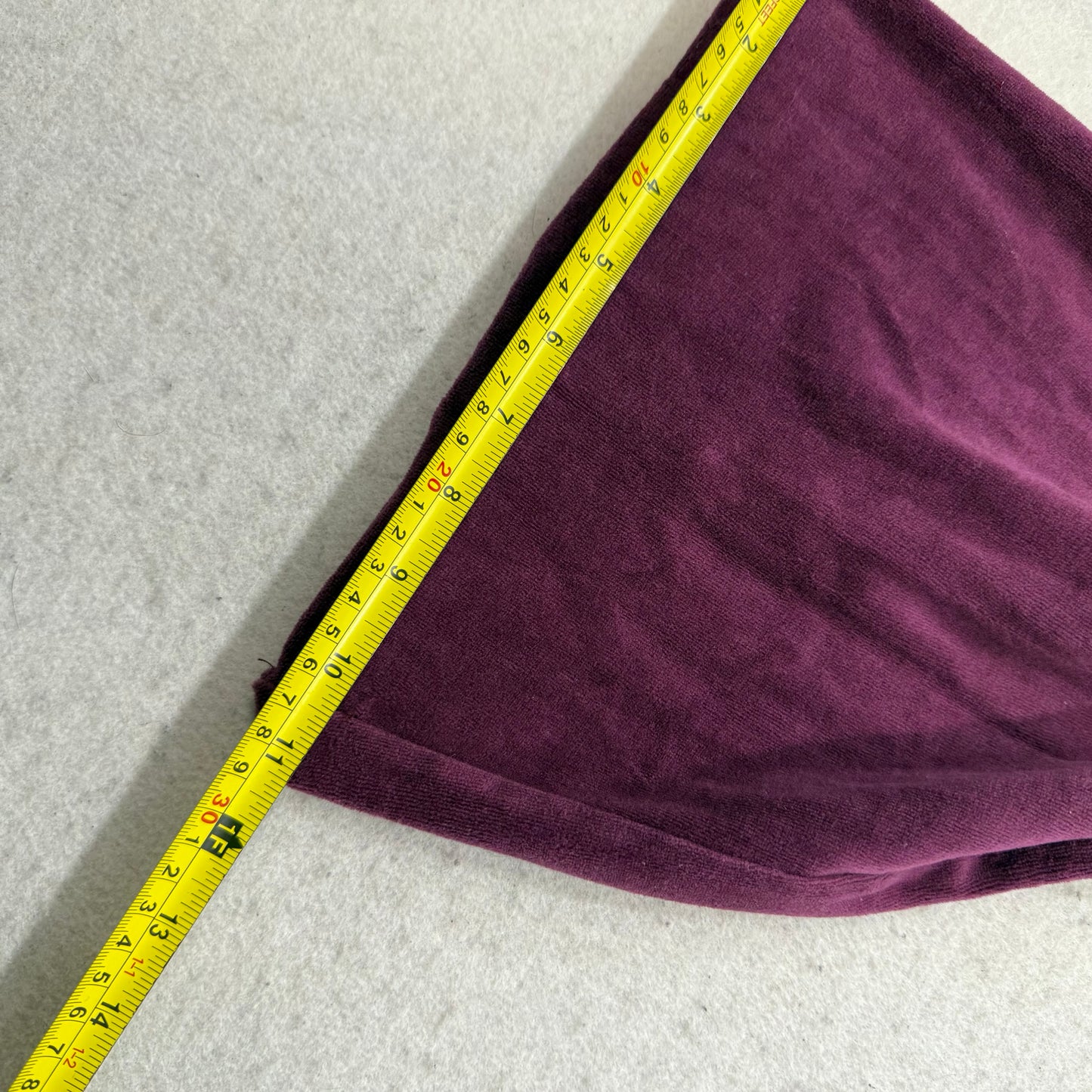 Victoria's Secret Women's Plum Velour Flared Track Pant Back Flap Pockets Size S