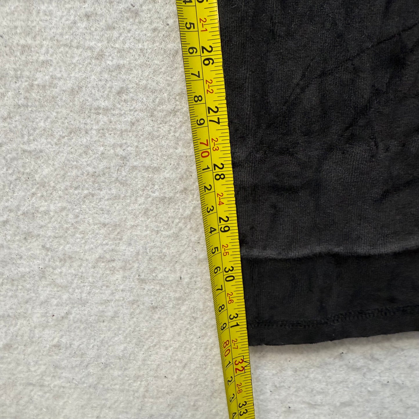 PINK Victoria’s Secret Women Black Velour Flared Track Pant Elastic Waist Size M