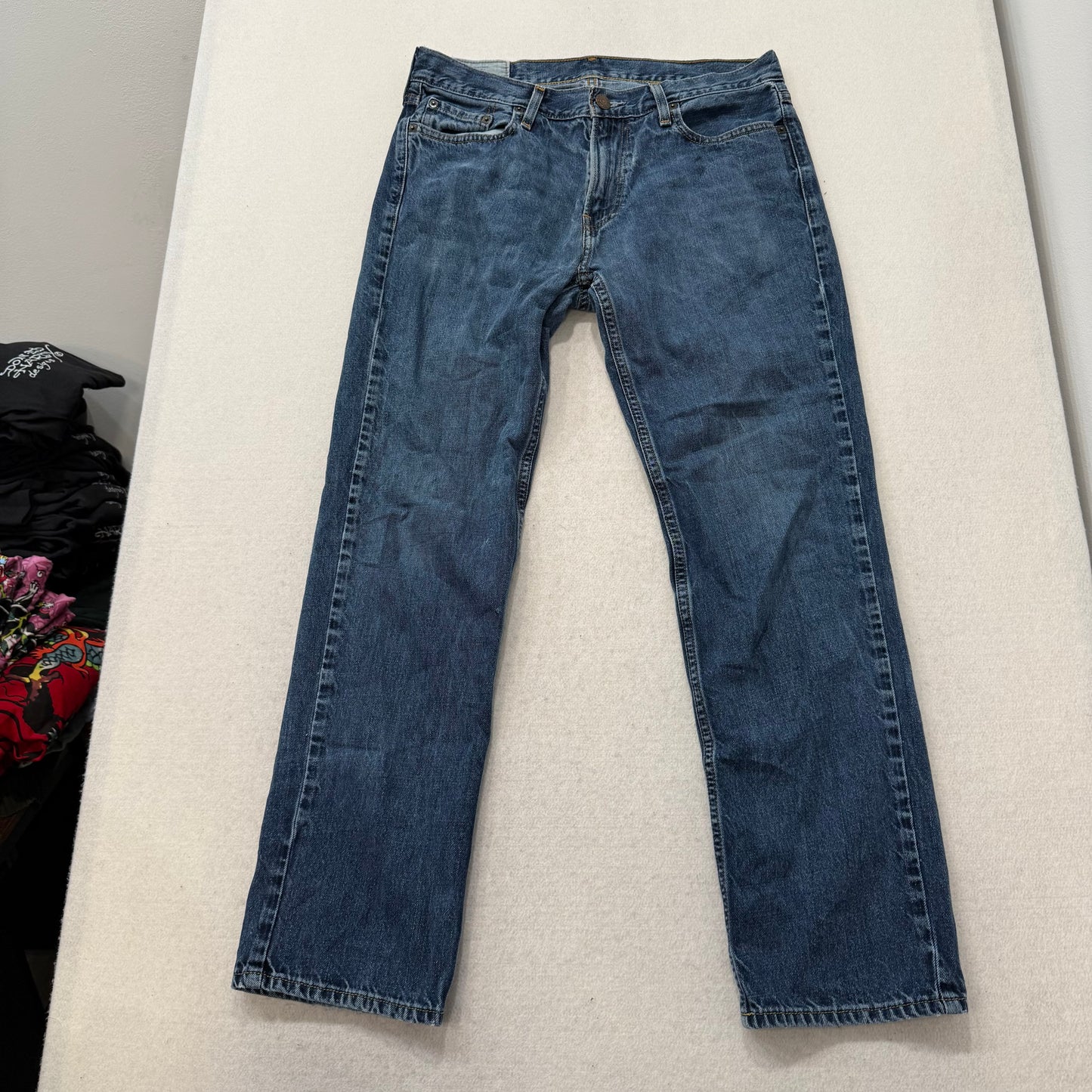 Hollister Mens Medium Wash Blue Denim Straight Leg Jeans 5-Pocket Design Size 32