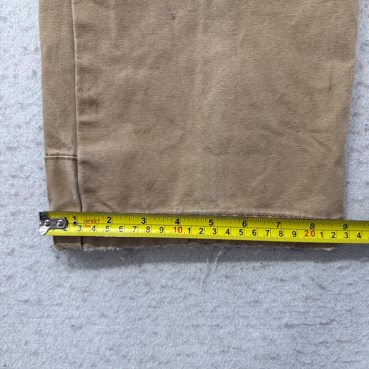 L.L.Bean Katahdin Iron Works Men's Tan Canvas Carpenter Pants Workwear Size 34