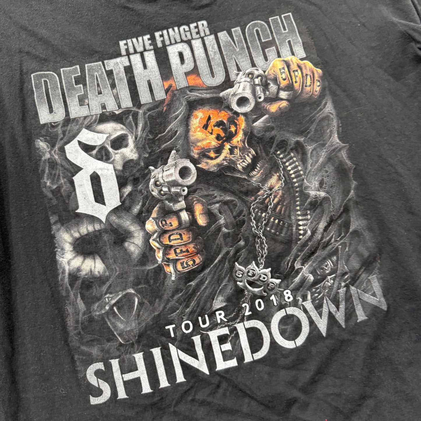 Delta Soft Unisex Shinedown Five Finger Death Punch Tour 2018 T-Shirt Size XL