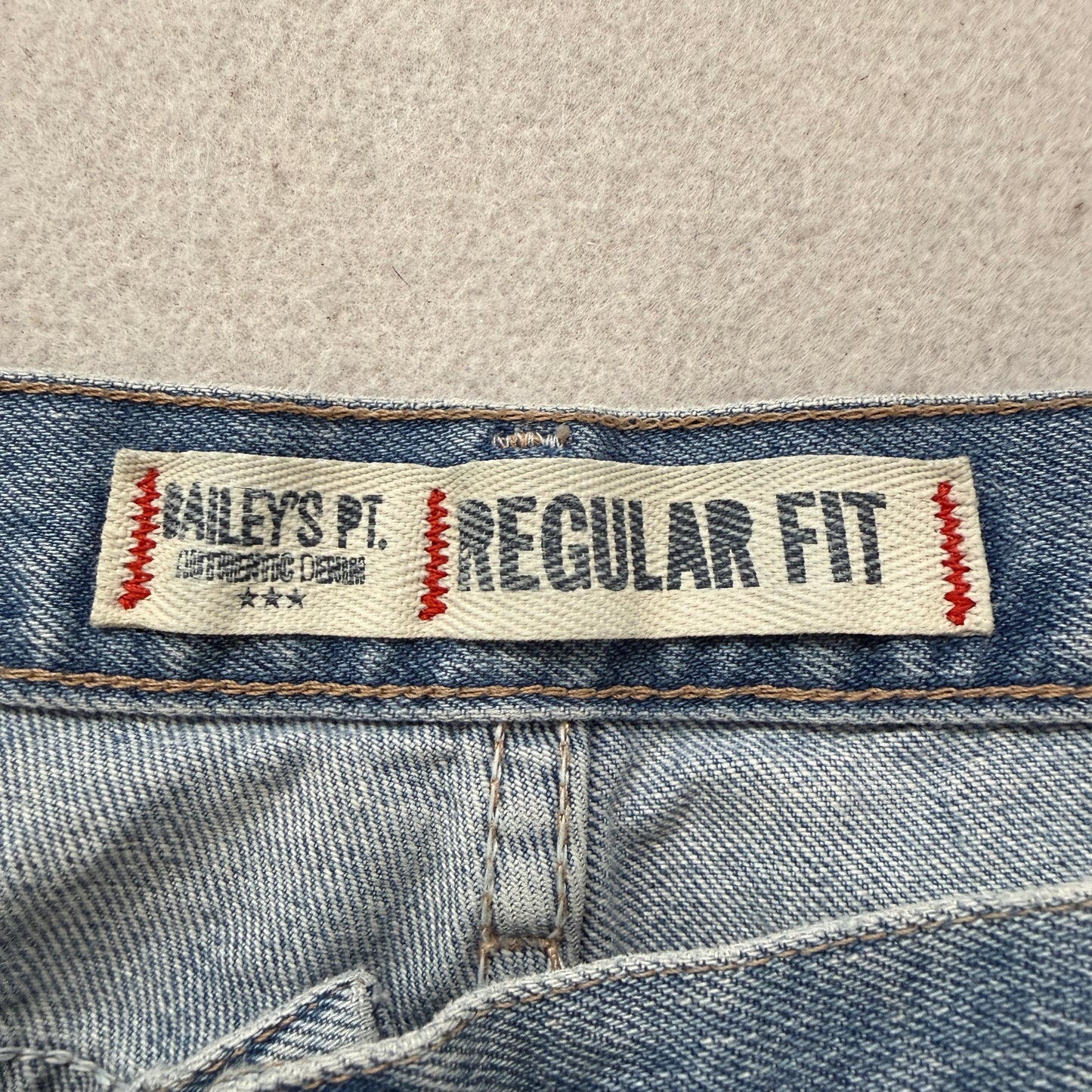 Bailey's Point Men's Blue Regular Fit Denim Jeans Zip-Fly Mid Rise Size 38x34