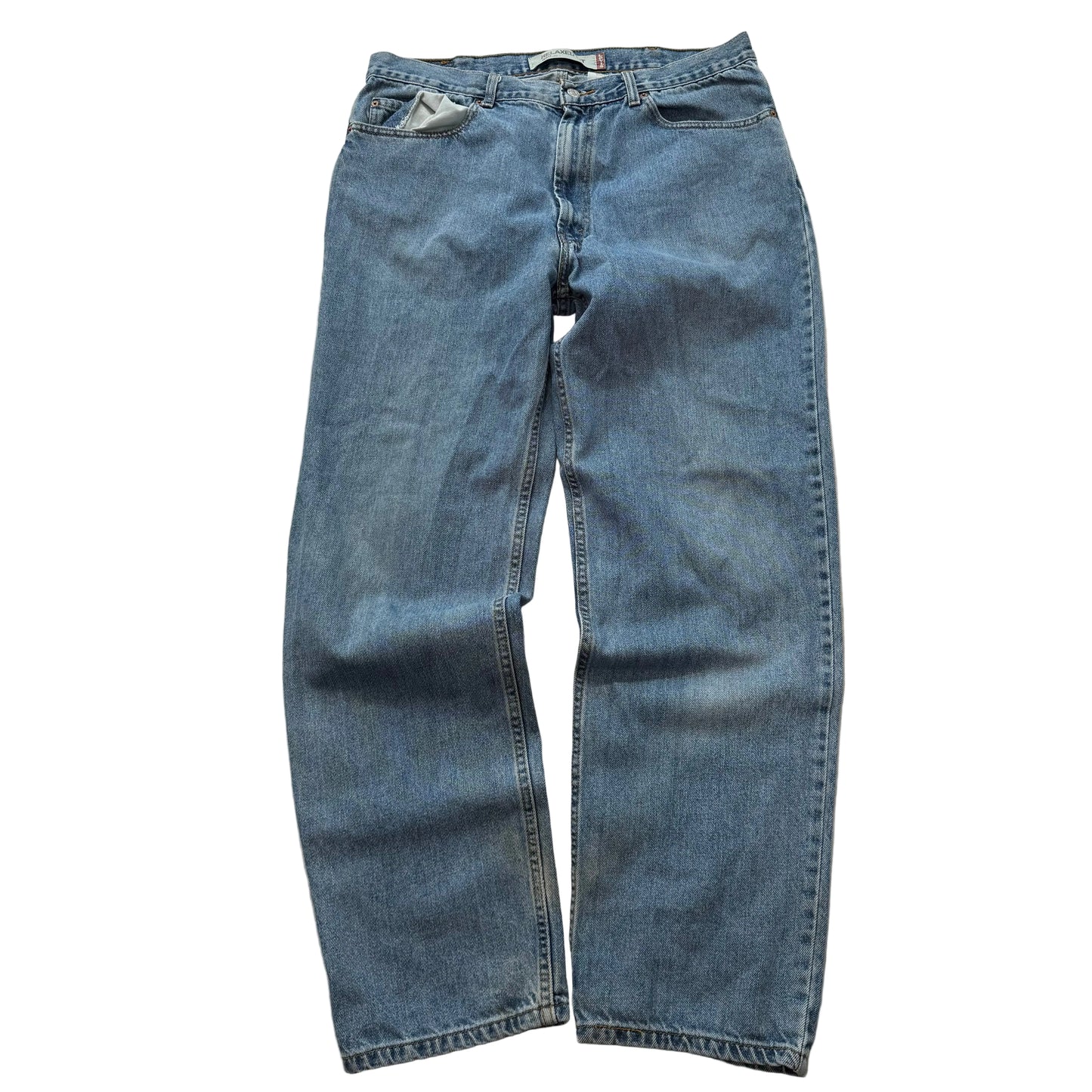 Levi's 550 Men's Blue Straight Leg Denim Jeans Zip-Fly Relaxed Fit Size 38x34