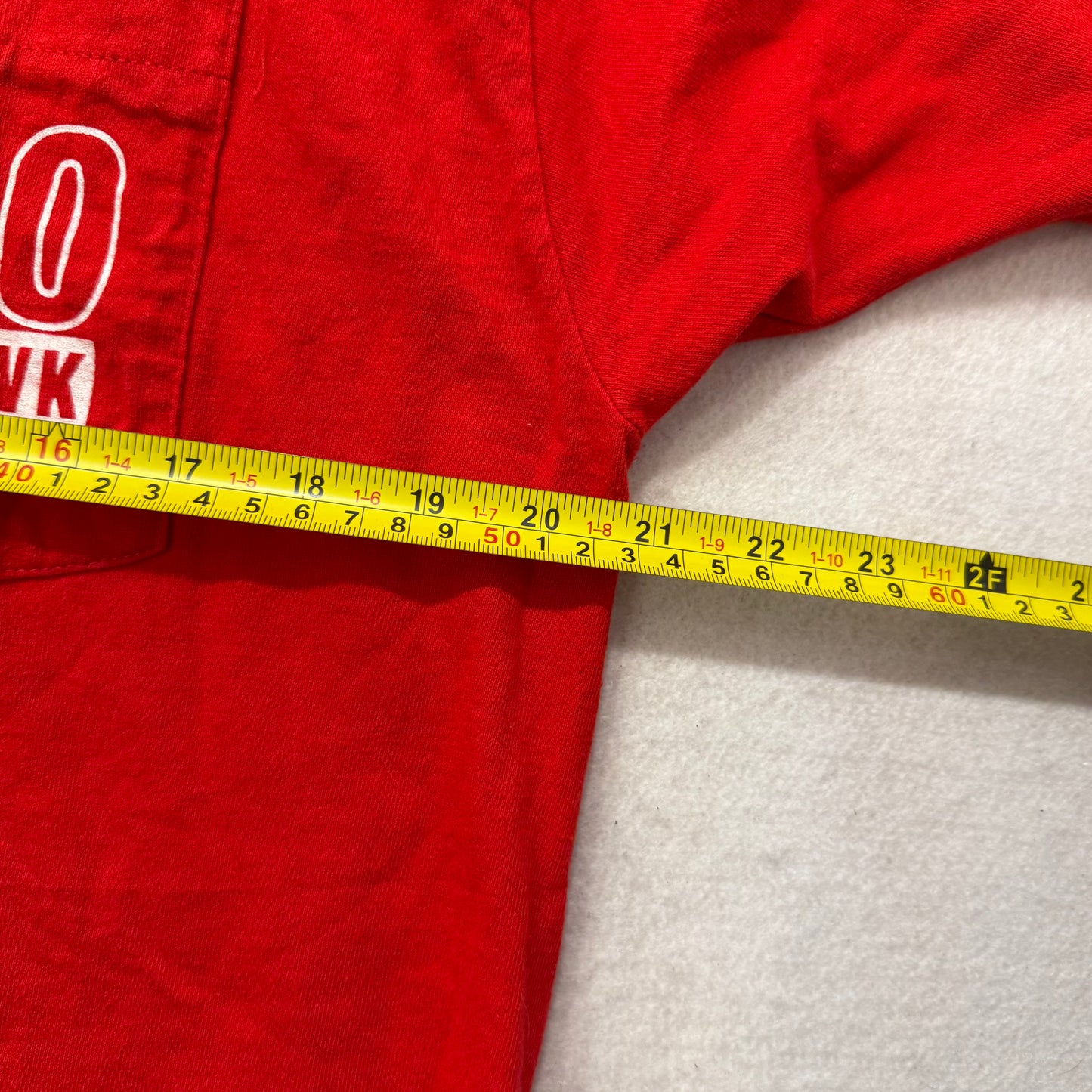 Fruit of the Loom Vibrant Red 100% Cotton Graphic T-Shirt Short Sleeve Size L