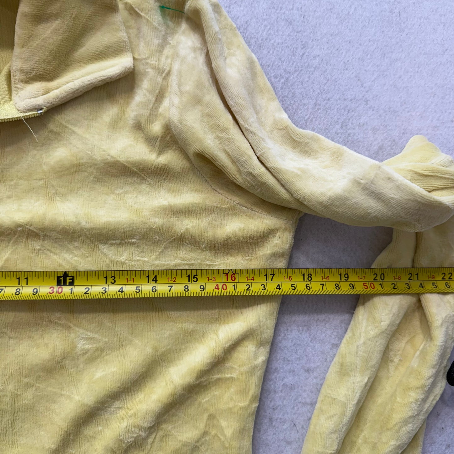 Juicy Couture Fun is back Women's Yellow Velour Track Jacket Rhinestone Size M