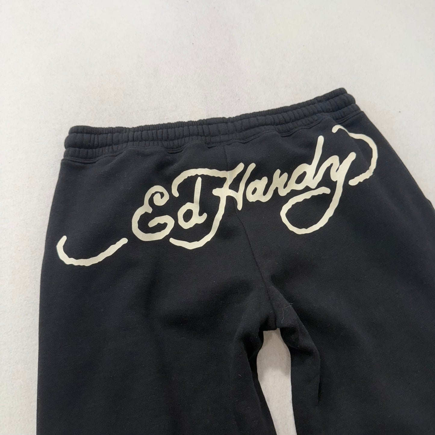 ED HARDY “Dagger Hearts” BLACK FLARE PANTS