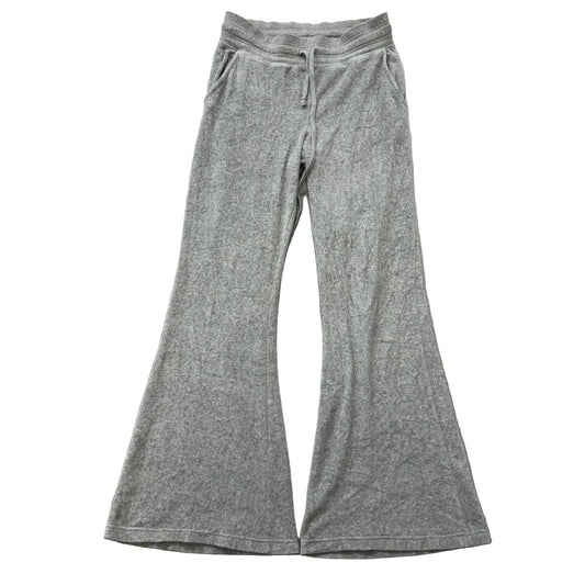 Juicy Couture Women's Heather Gray Velour Flared Track Pant Bell Bottom Size M