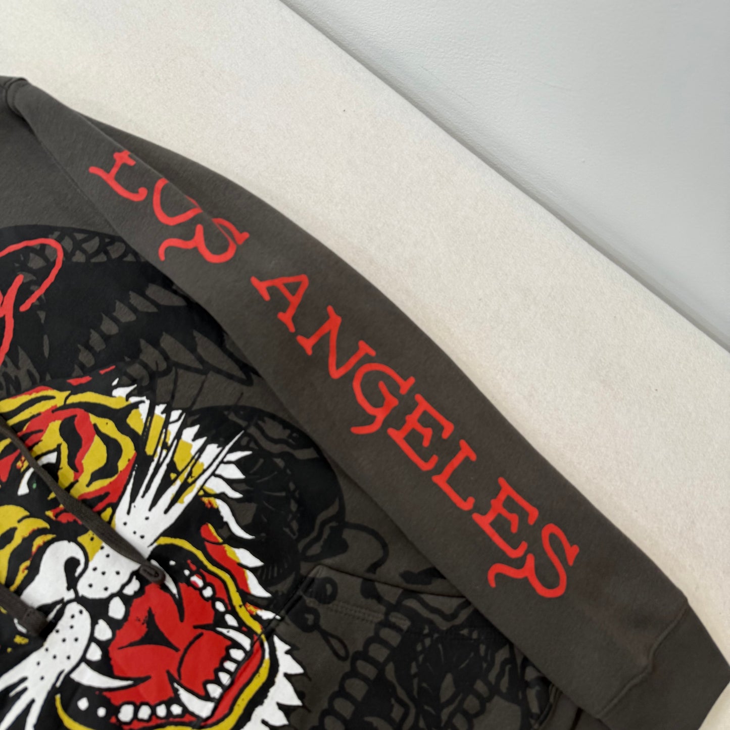 ED HARDY “Tiger Roar” CHARCOAL PULLOVER HOODIE