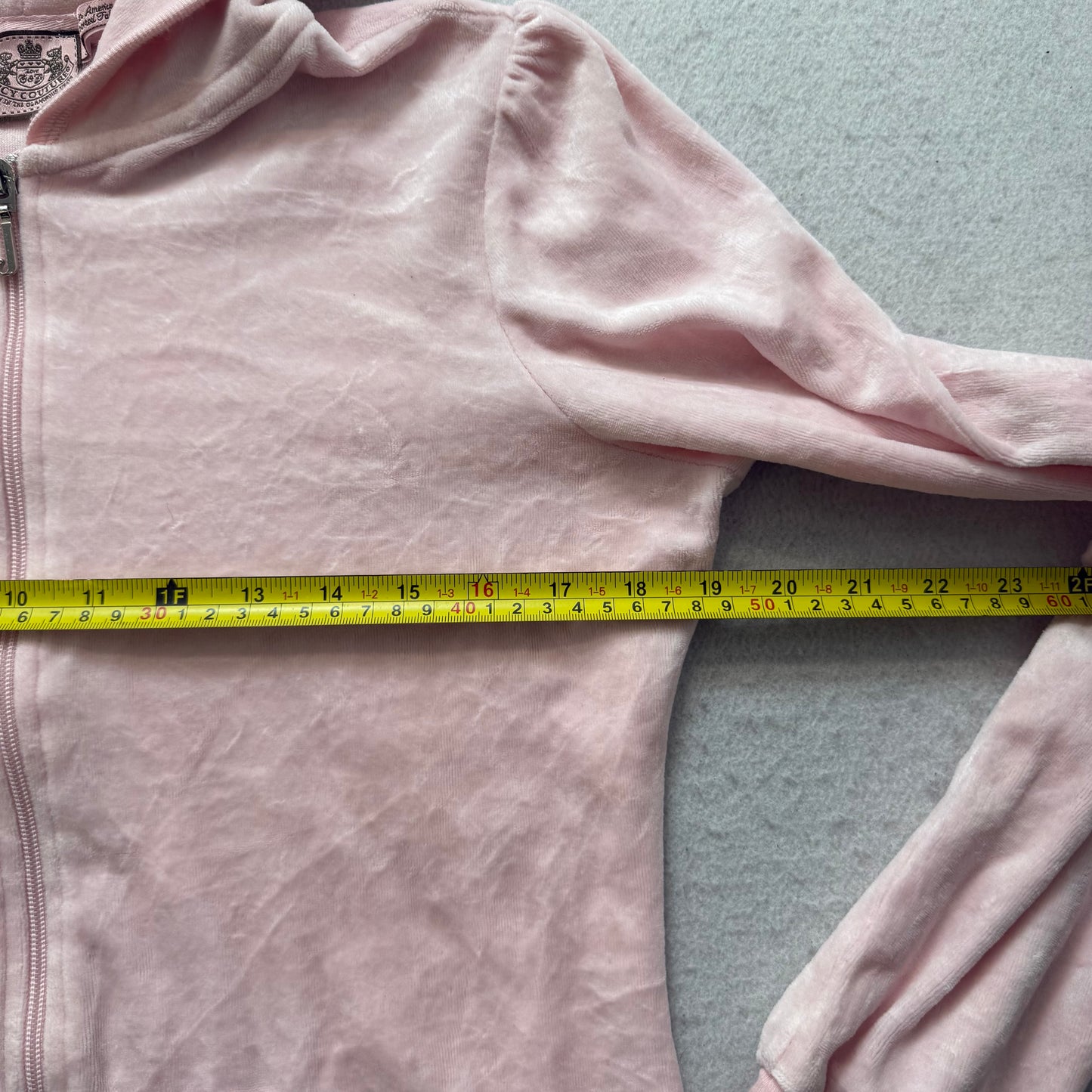 Vintage Juicy Couture Women Baby Pink Velour Zip-Up Hoodie Loungewear Y2k Size L