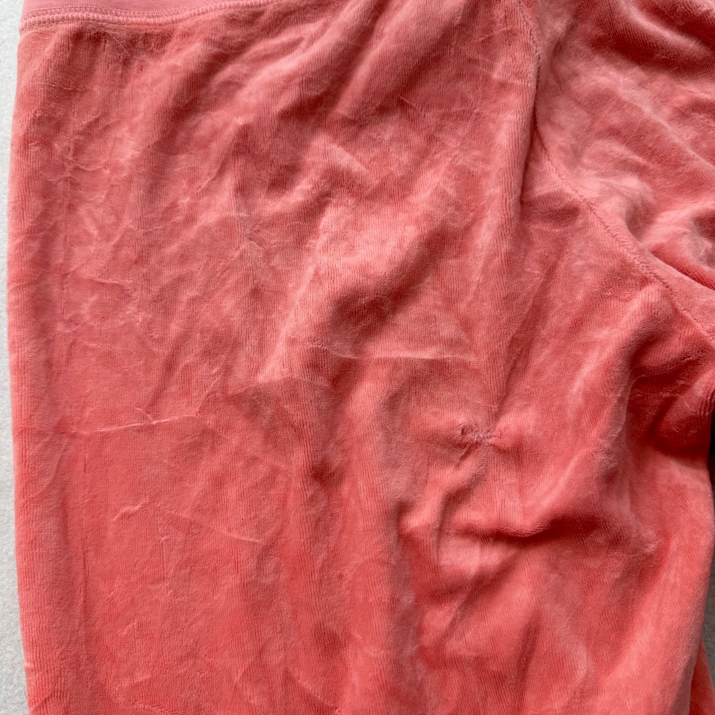 Juicy Couture Kiss Moi Juicy Womens Peach Velour Flared Track Pant Casual Size L