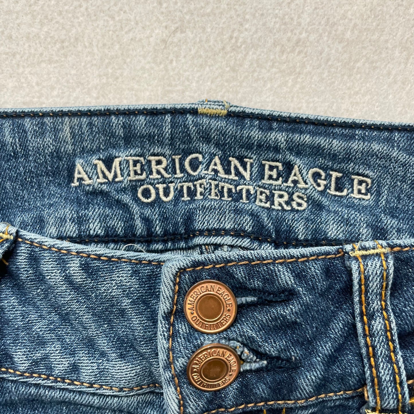American Eagle Oufitters Women's Blue Denim Low-Rise Bootcut Jeans Classic Size 30