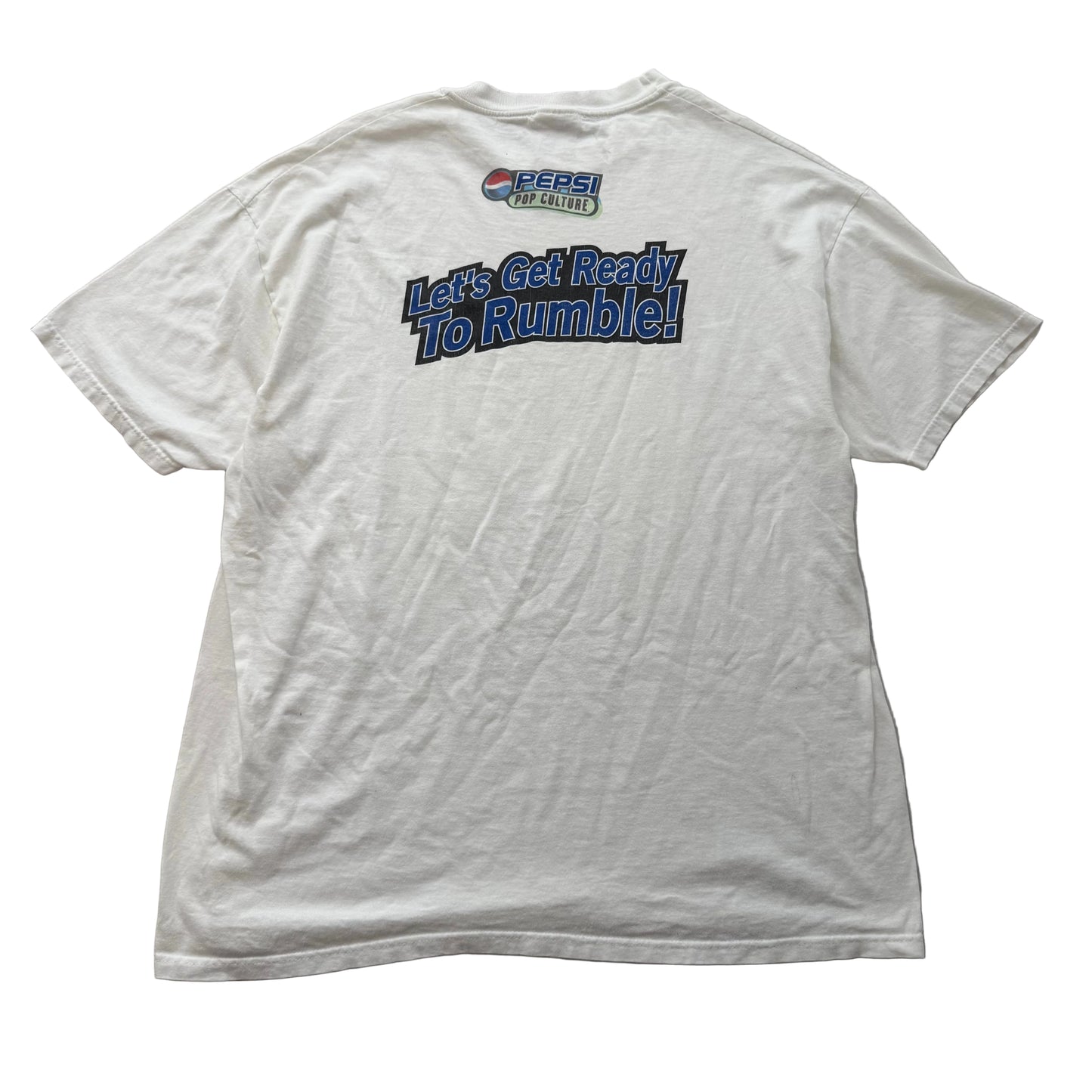 Stedman by Hanes Men's White T-Shirt Short Sleeves Crew Neck Pepsi Logo Size XL