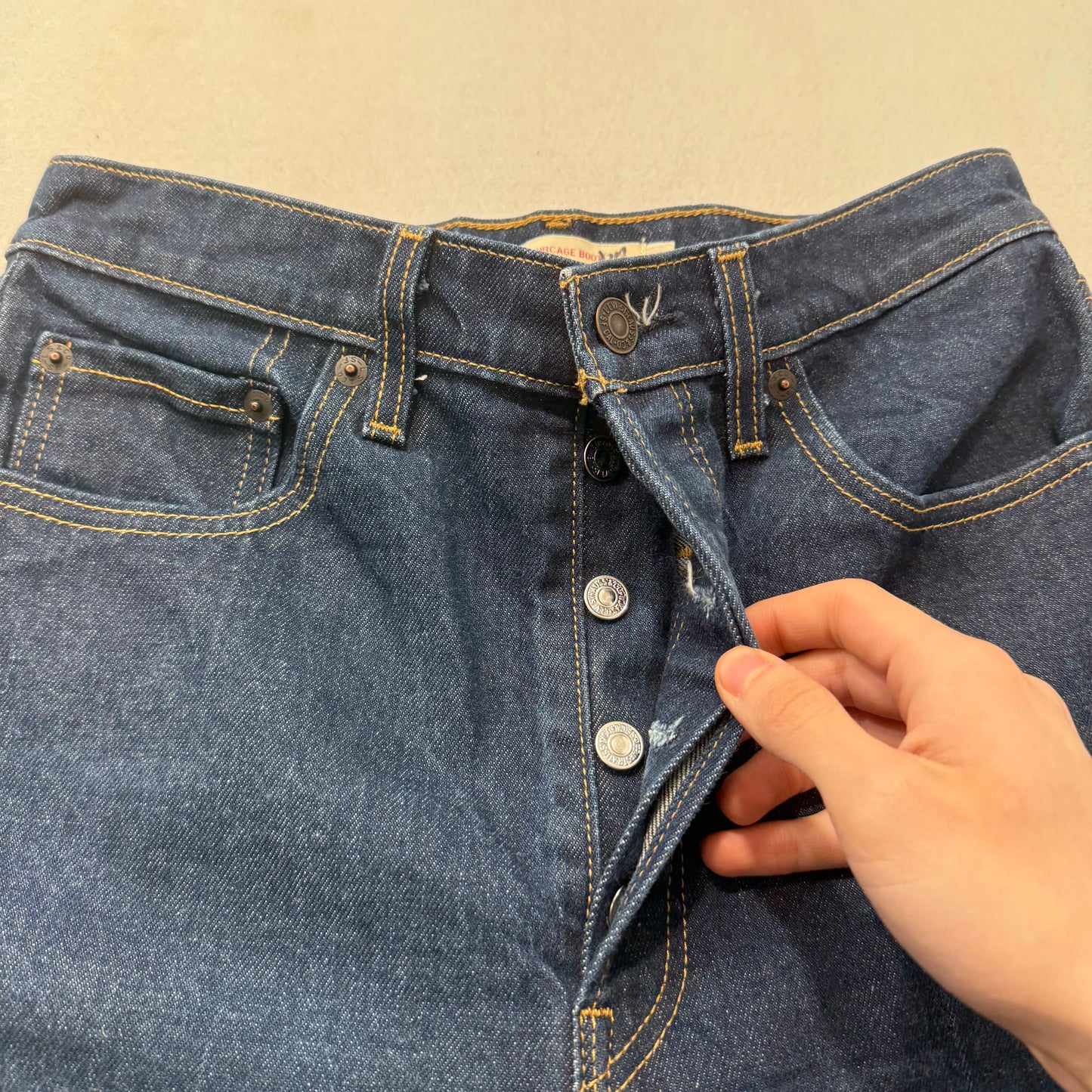 Levi's Women's Blue Denim Ribcage Bootcut Jeans High Rise Dark Wash Size 28
