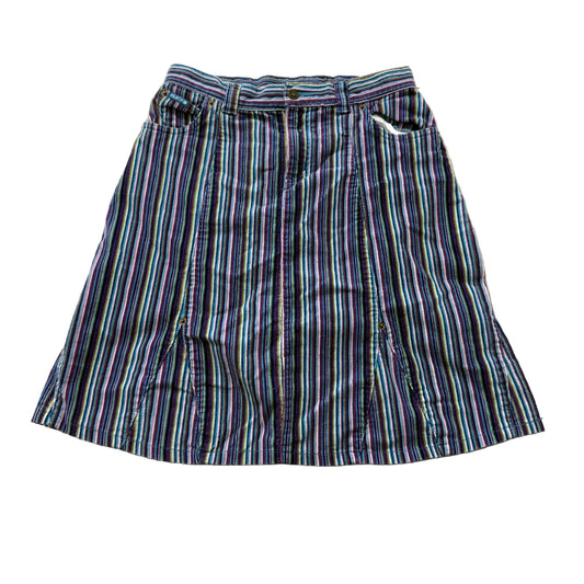 The Children's Place Girl Colorful Striped Corduroy Skirt Stretch Casual Size 14