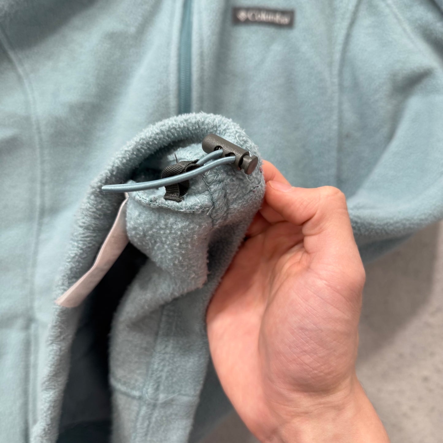 Columbia Womens Slate Gray Benton Springs Fleece Full Zip Jacket Pockets Size XL