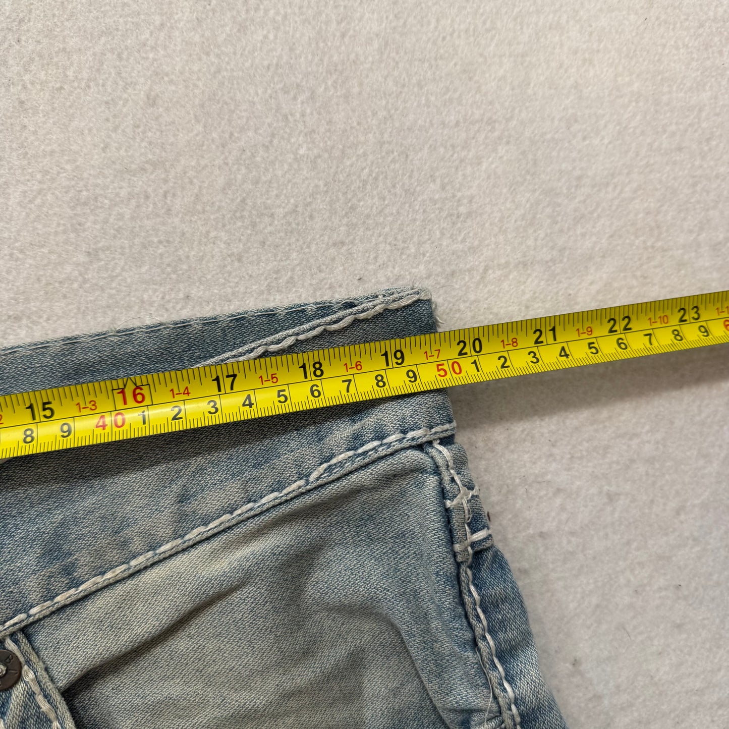 Rare True Religion Super T Ricky Men's Blue Straight Jeans Made In USA Size 38