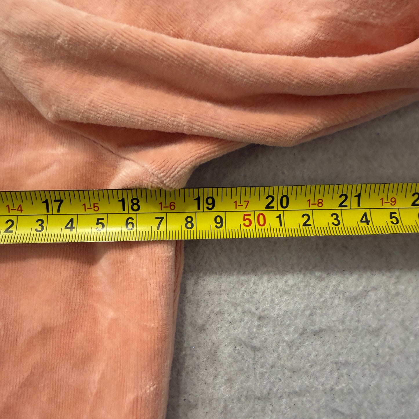 Vintage Juicy Couture Women's Coral Pink Velour Zip-Up Faux Fur-Trimmed Hood - S