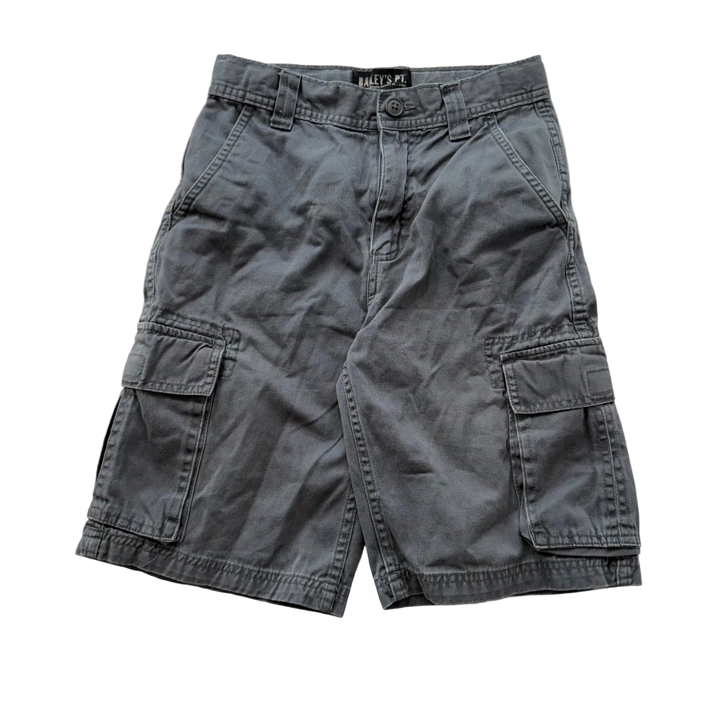 Bailey's Pt. Boys Charcoal Gray Cargo Shorts Utility Pockets Outdoor Size 12