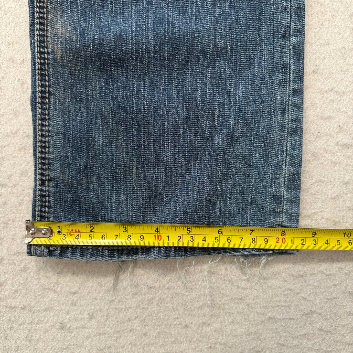 BKE Buckle Lucas-X ST Men's Blue Straight Fit Denim Jeans Stretch Logo Size W33