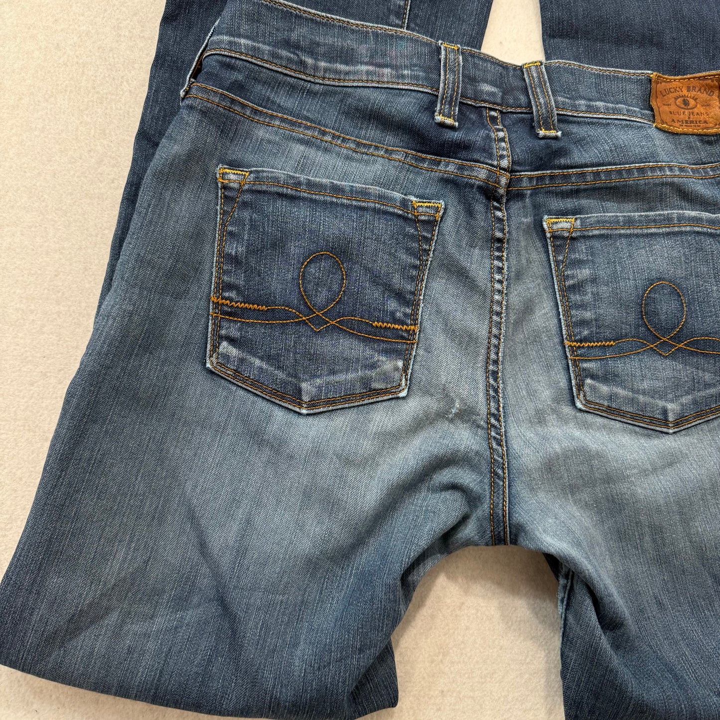 Vintage Lucky Brand Sofia Boot Low Rise Blue Denim Bootcut Jeans Size S