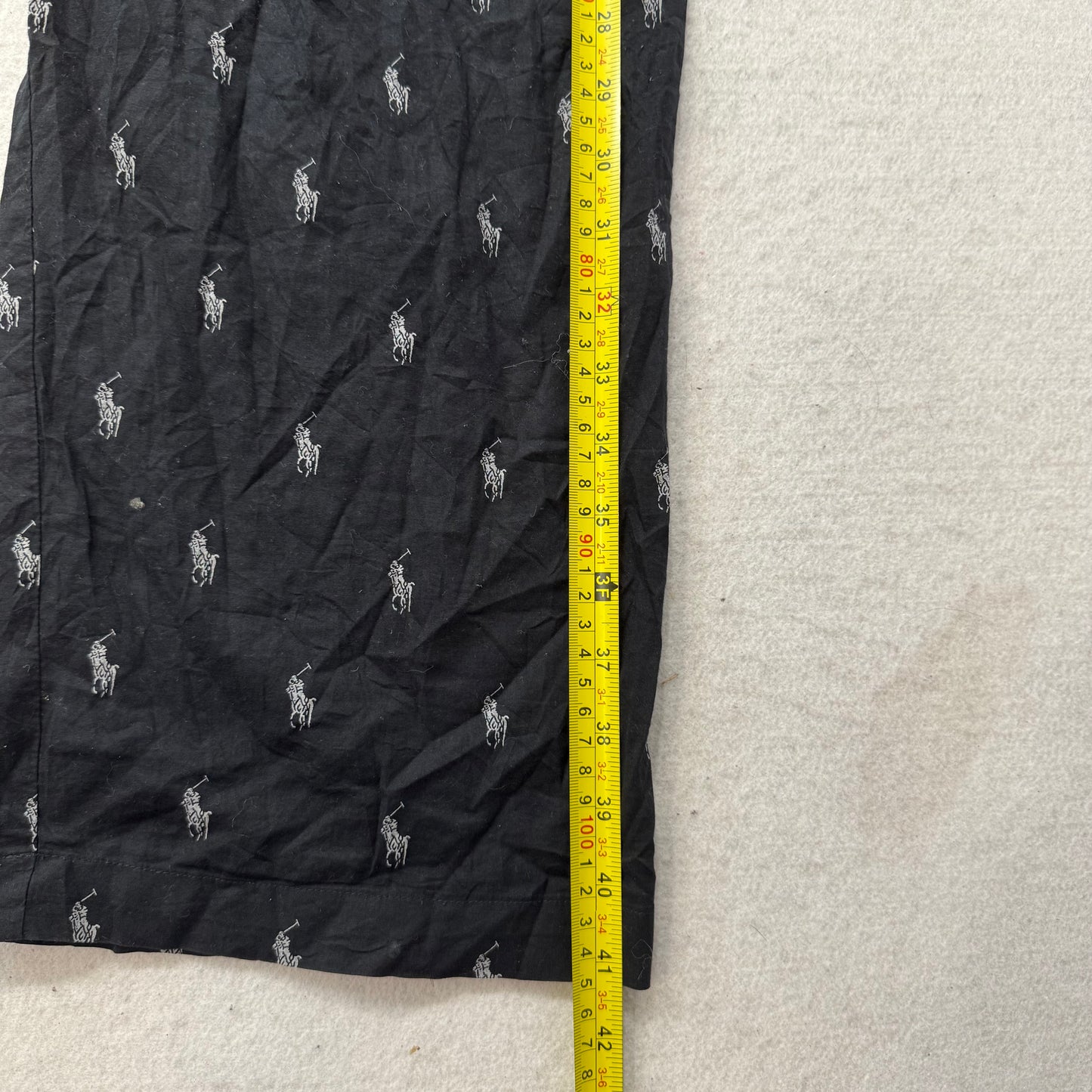 Polo Ralph Lauren Men's Black White Allover Pony Pajama Pants Sleepwear Size XL