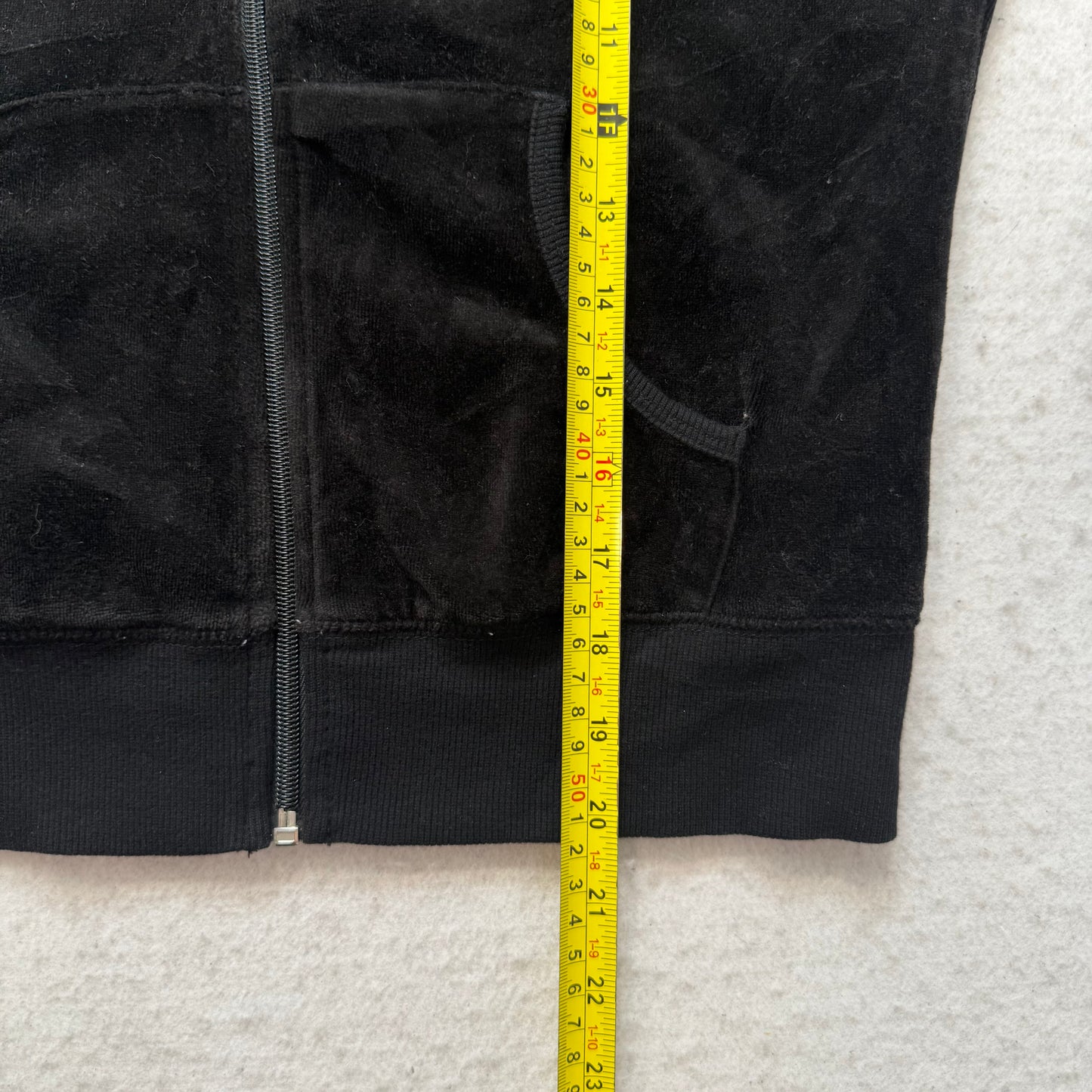 Vtg Juicy Couture Scottie Dogs Black Velour Tracksuit Set Hoodie & Pant Size S