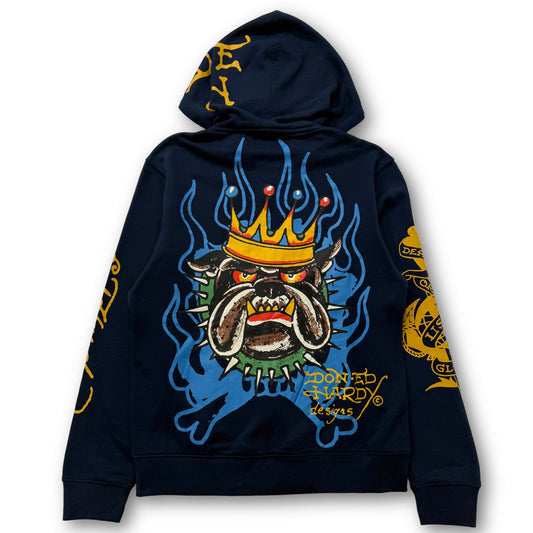 ED HARDY “Panther Bulldog” NAVY ZIP UP HOODIE