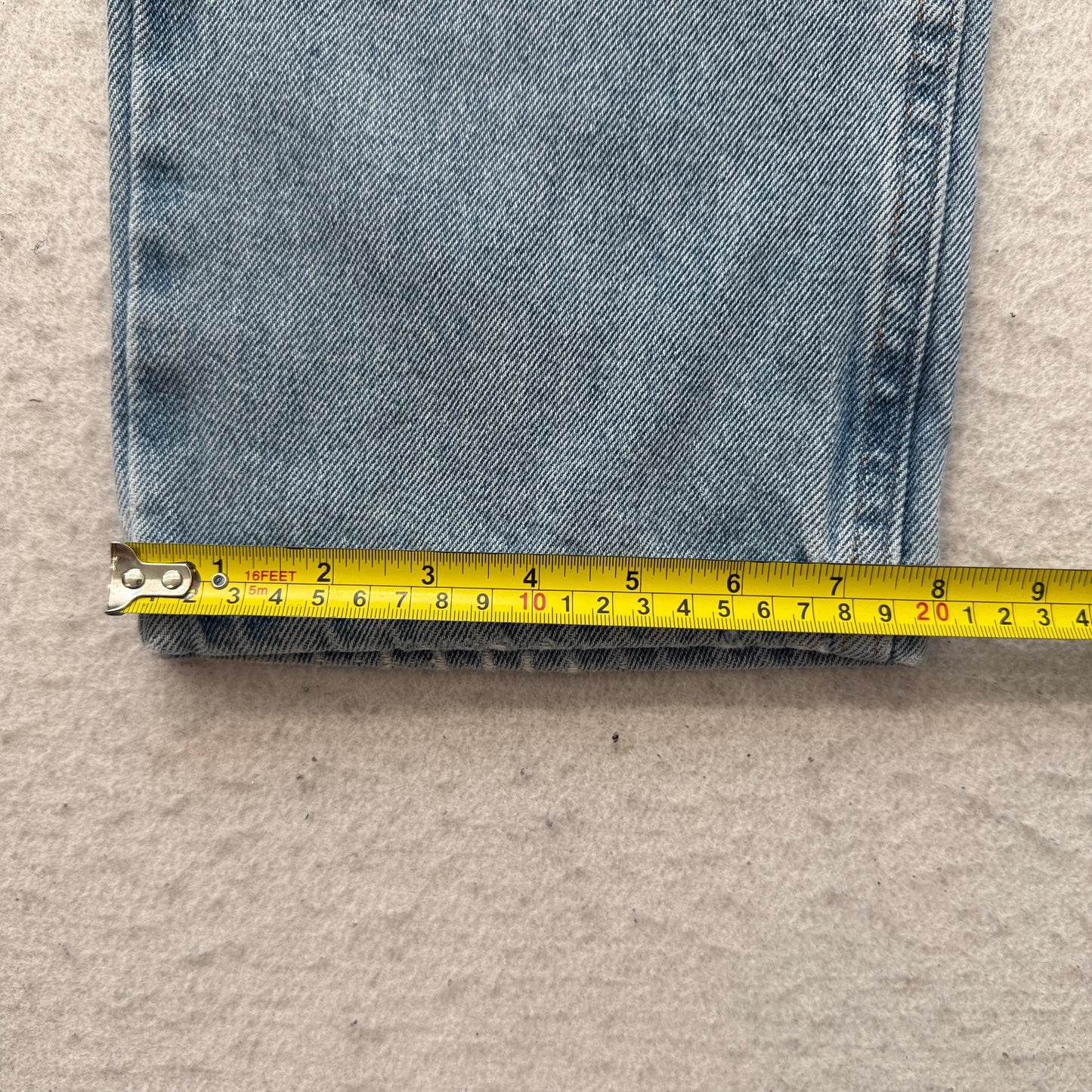 Rustle Men's Blue Baggy Denim Jeans Zip-Fly Pockets Y2K Classic Fit Size 36x34