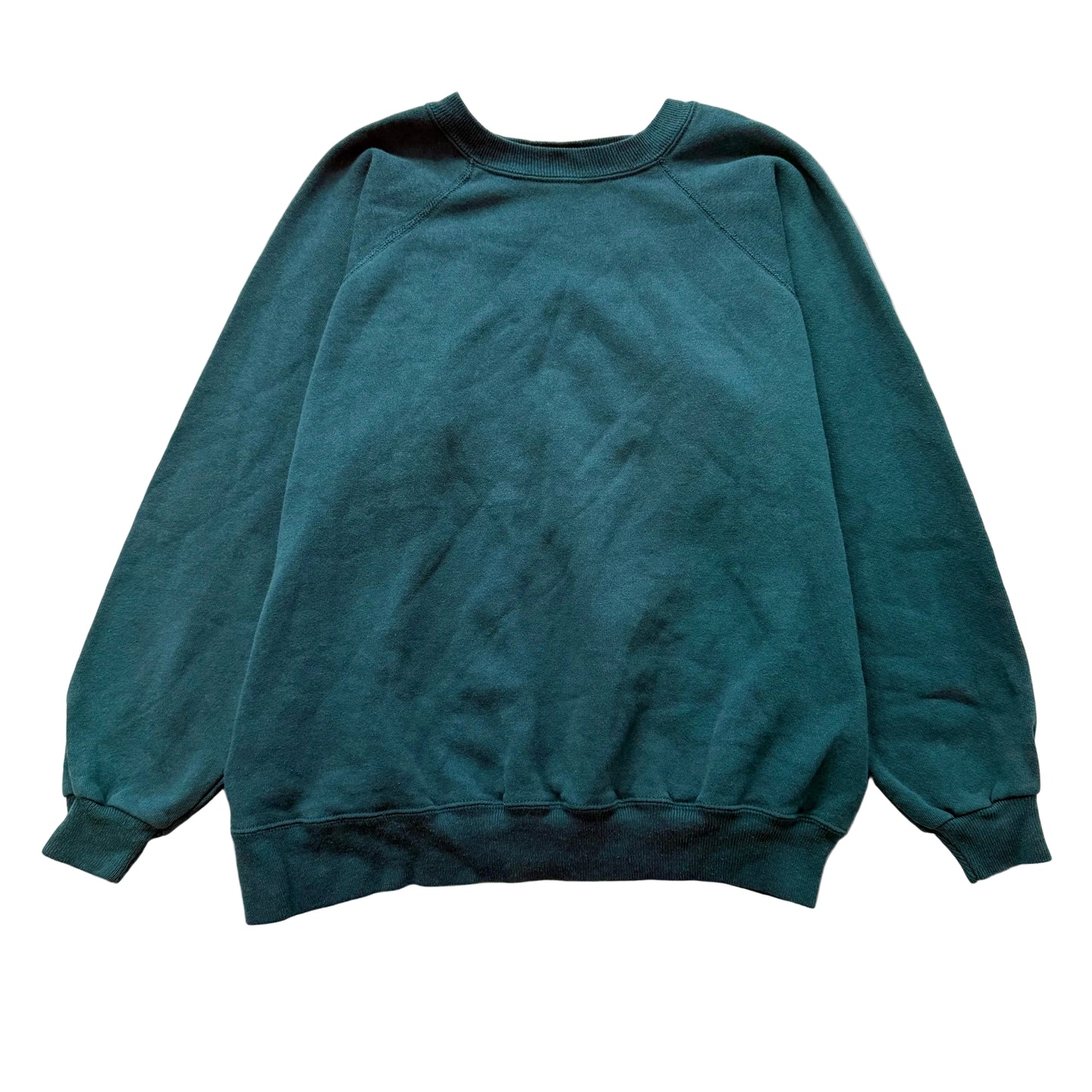 Hanes Women's Green Fleece Sweatshirt Crew Neck Activewear Casual Size L