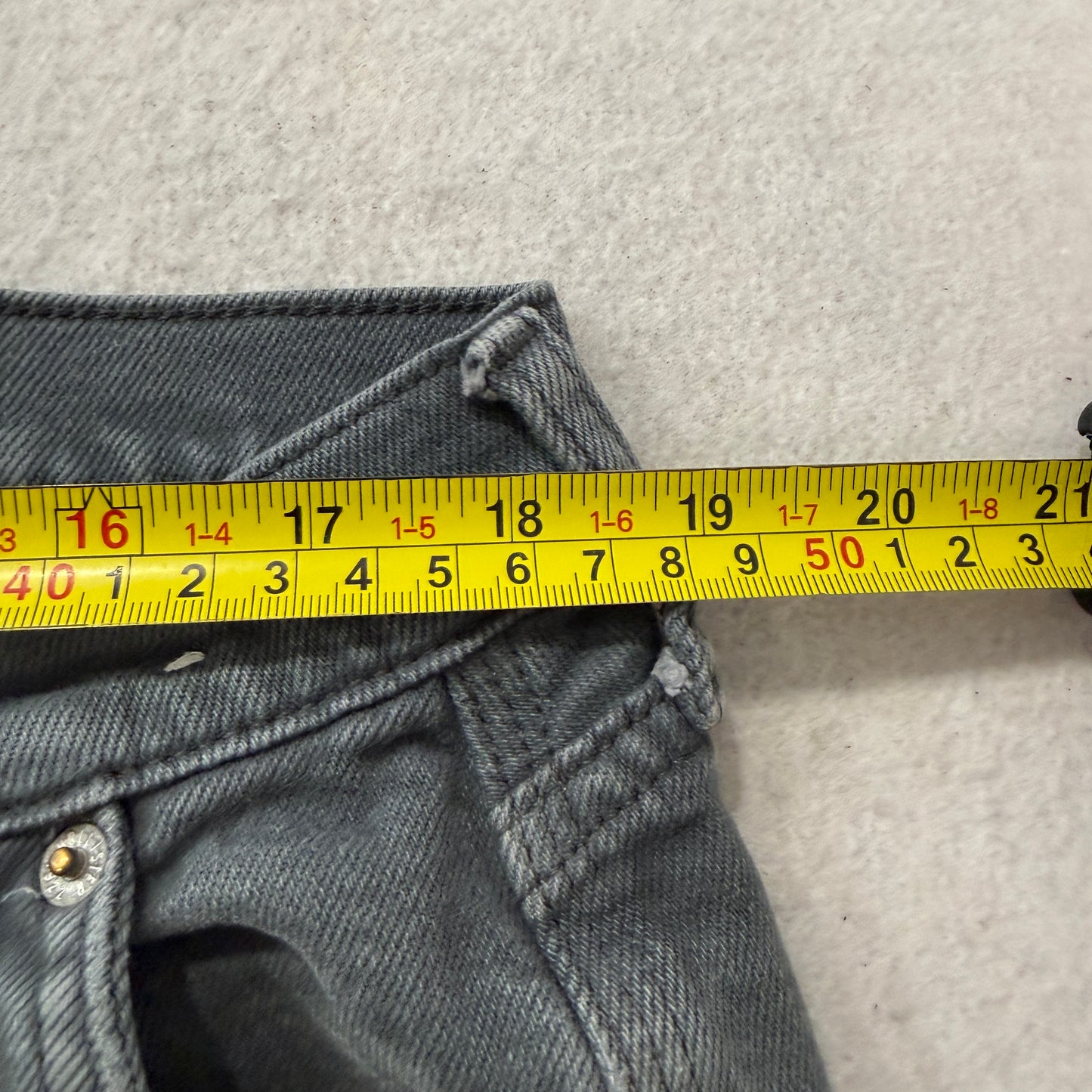 Hollister Men's Charcoal Gray Denim Double Knee Jeans Workwear Size W36xL32