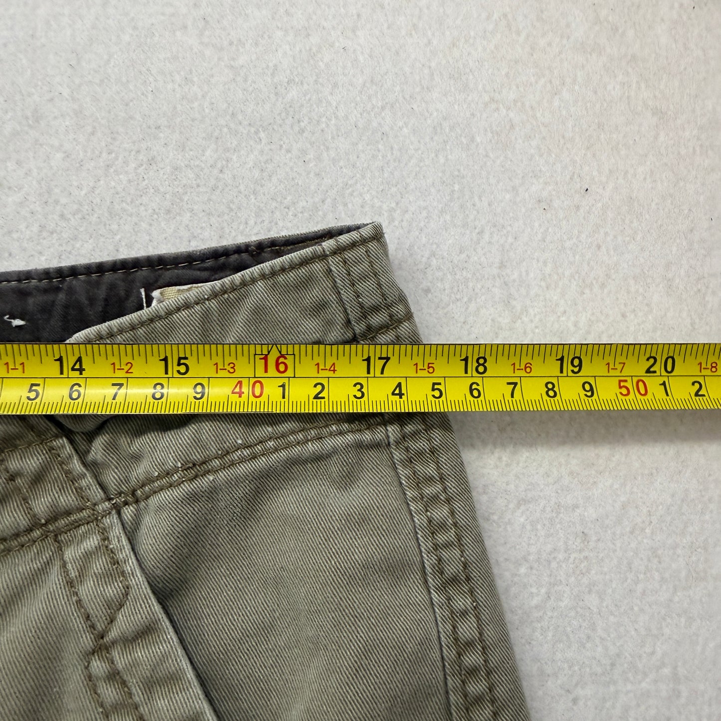Unionbay Men's Sage Green Cargo Pants Drawstring Pockets Zip-Fly Relaxed Size 34