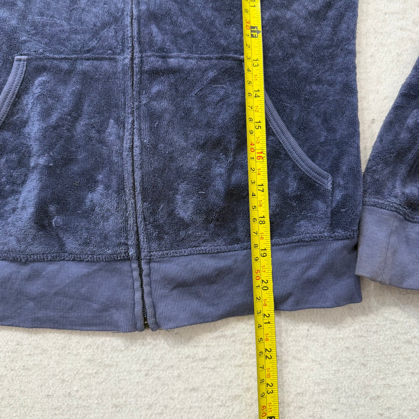 Juicy Couture "Juicy Day Dreamer" Women's Navy Terry Cloth Zip-Up Hoodie Size P