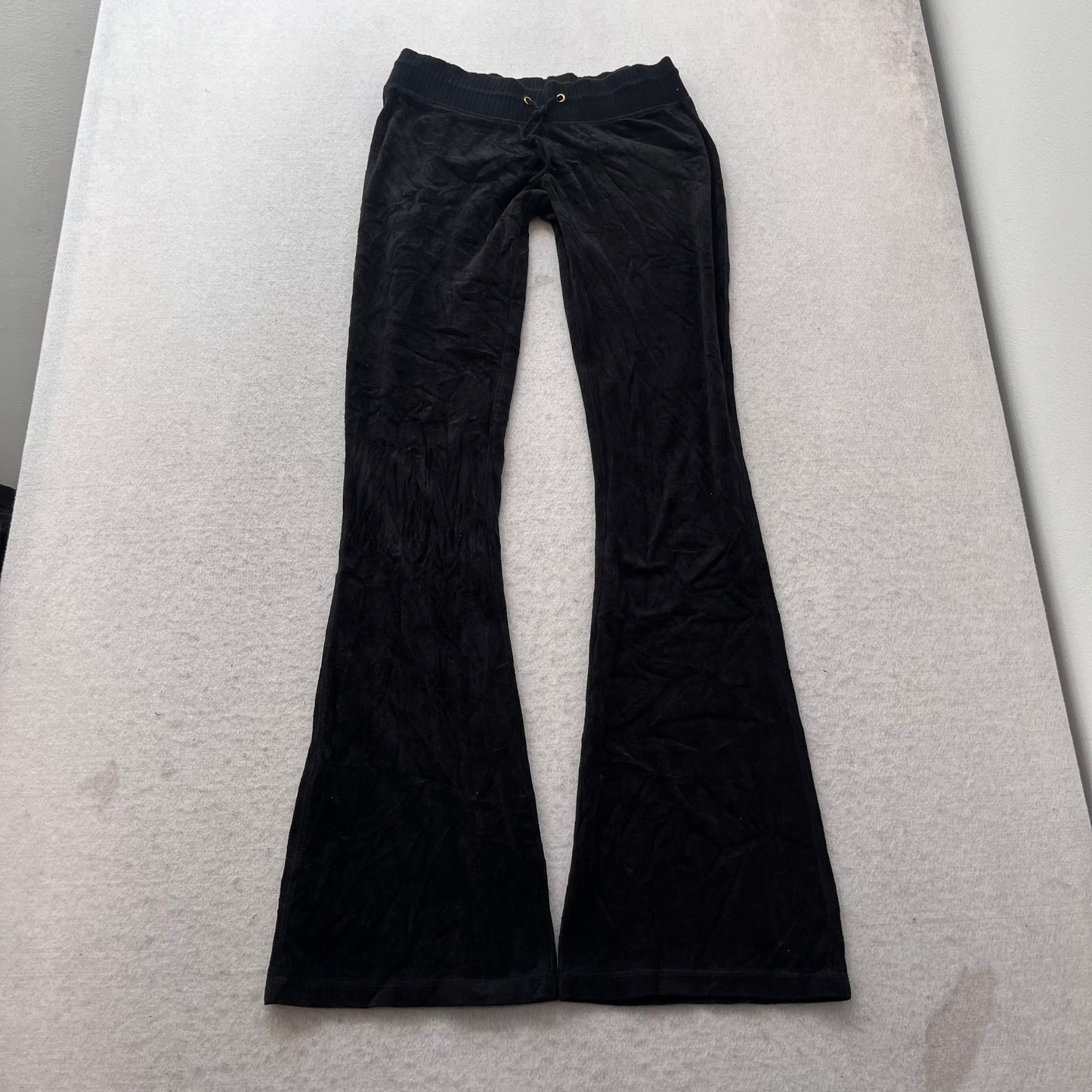 Vintage Juicy Couture Scottie Dogs Womens Black Velour Tracksuit Set Logo Size S
