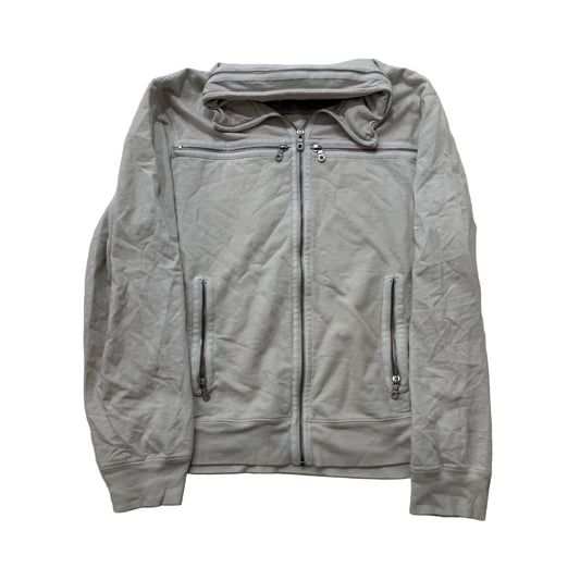 RARE CROSS ZIPPER HIDDEN HOODIE Micheal Kors ZIP UP JACKET size L - Clean Curriculums 