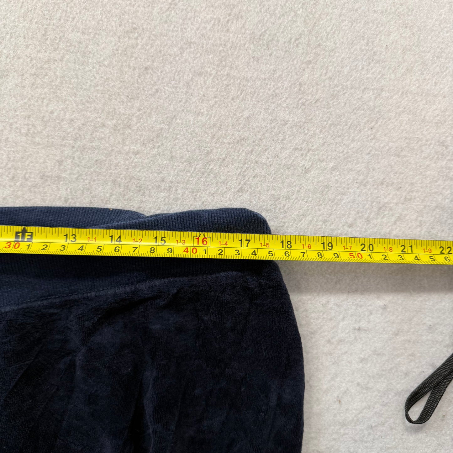Vintage Juicy Couture Womens Navy Straight Wide Leg Track Pant Loungewear Size L