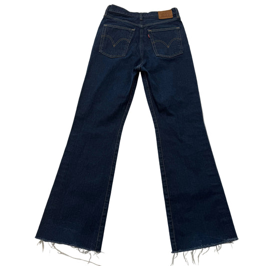 Levi's Women's Blue Denim Ribcage Bootcut Jeans High Rise Dark Wash Size 28
