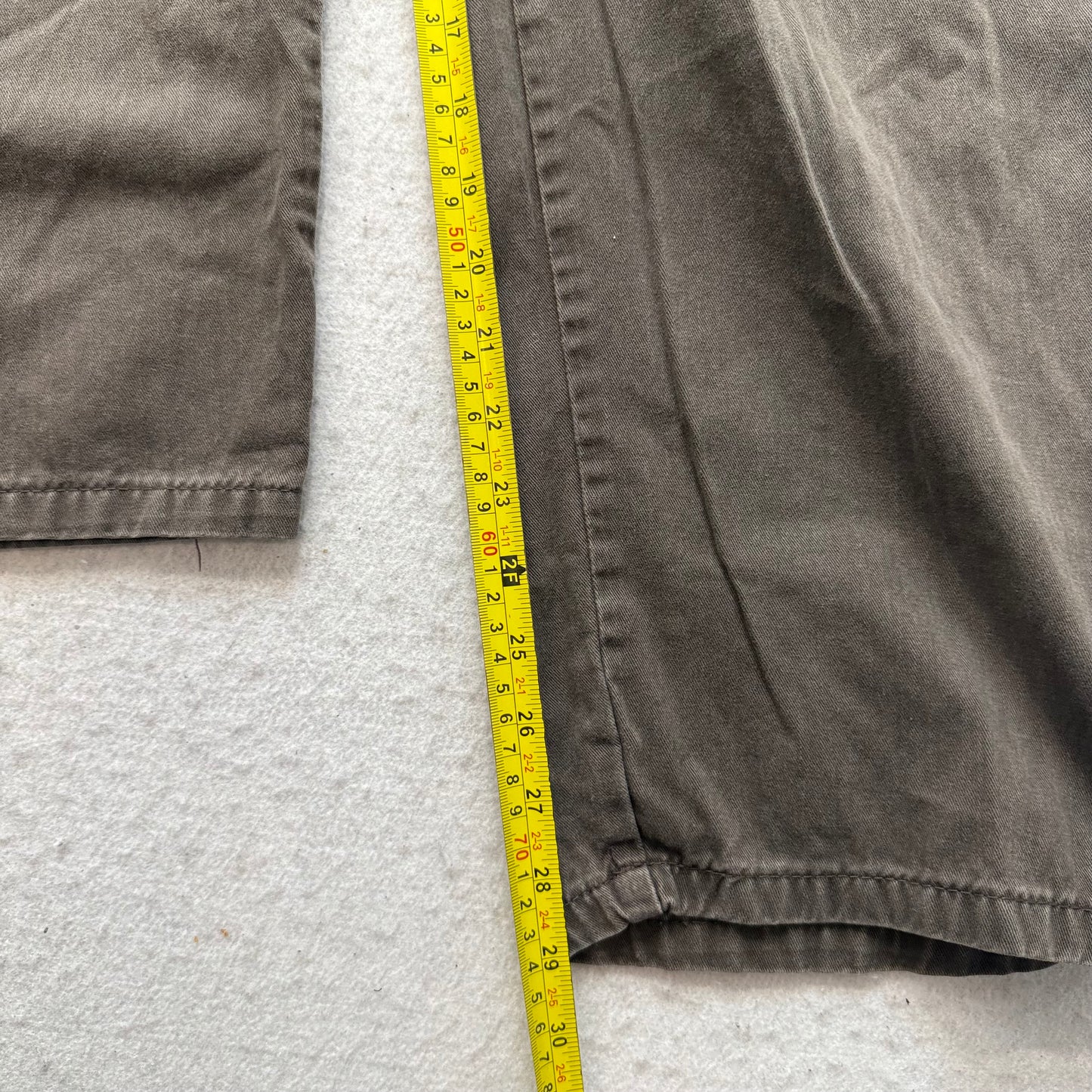 Wrangler Originals Mens Olive Cotton Baggy Cargo Pants Utility Pocket Size 30x30