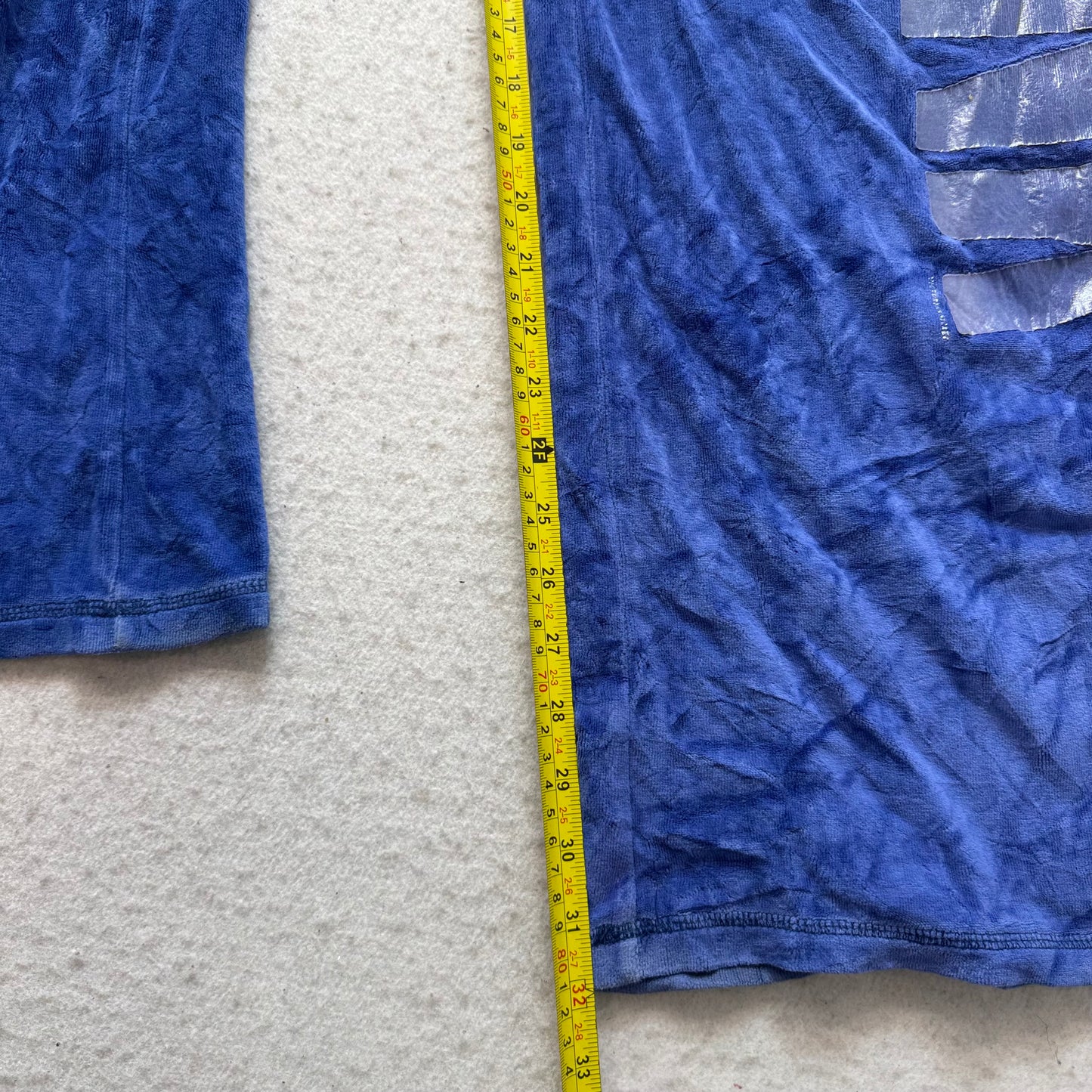 Victoria's Secret PINK Women's Cobalt Blue Velour Flared Track Pant Logo Size L