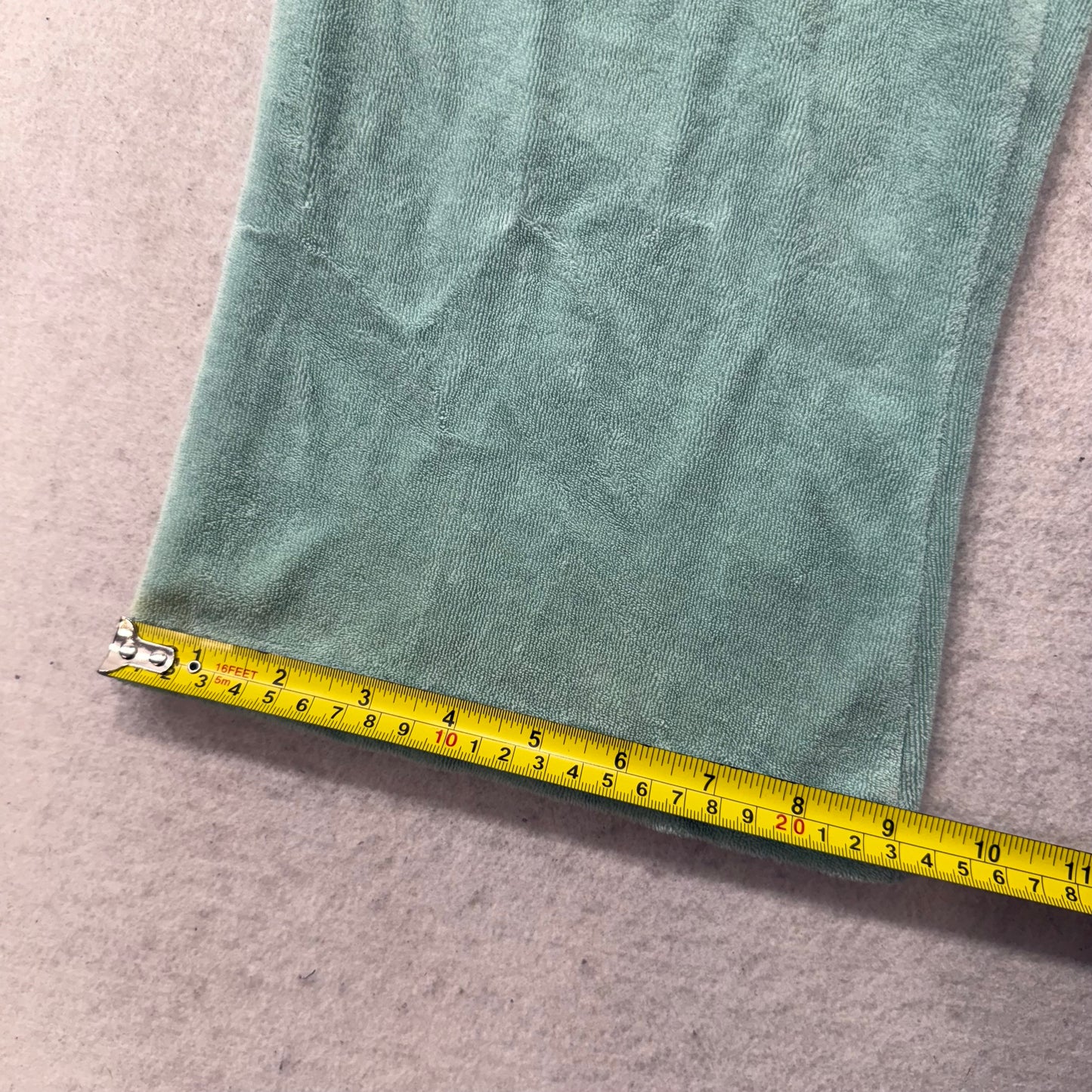 Juicy Couture Womens Seafoam Green Terrycloth Capri Pant Snap Flap Pocket Size M