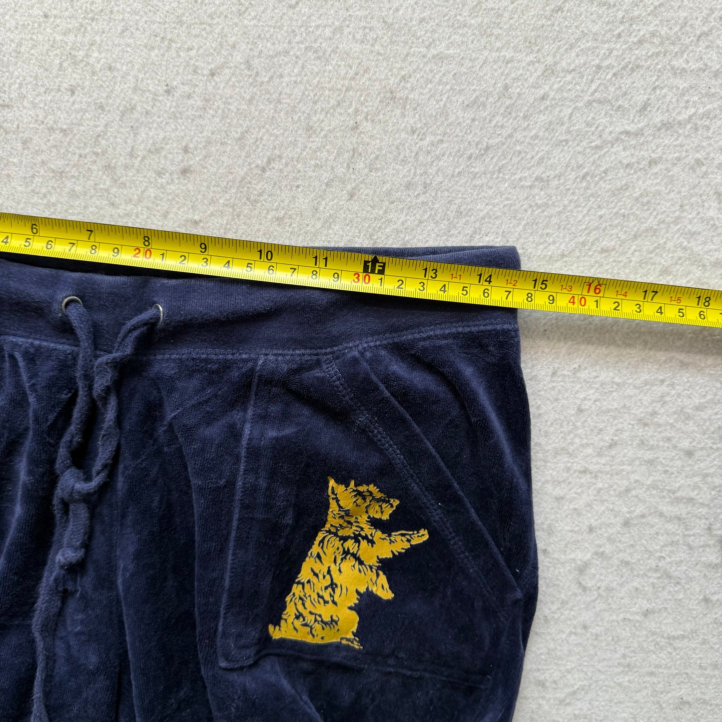 Vintage Juicy Couture Scottie Dog Navy Velour Tracksuit Set Hoodie & Pant Size L