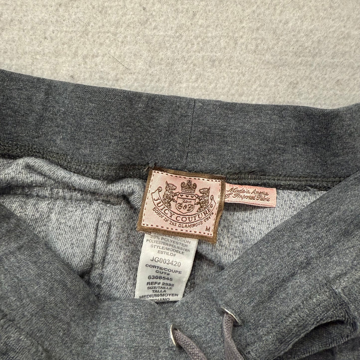 Juicy Couture Women's Dark Gray Flared Track Pant Loungewear Flap Pockets Size M